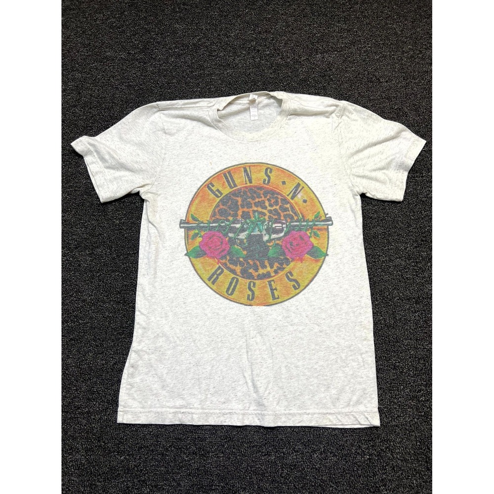 Bella + Canvas T Shirt Womens Small Gray Guns N Roses Graphic Cotton Crew Neck